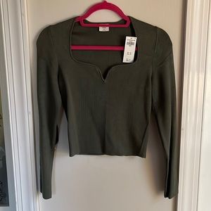 NWT Abercrombie and Fitch Sweetheart Slim Sweater Top